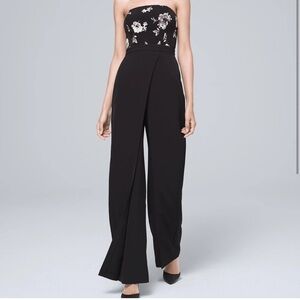 White House Black Market Floral Bodice Jumpsuit